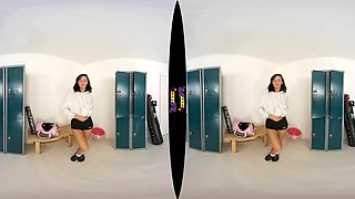 Gym Buddy - Sexy Brunette Striptease - Zexyvr - Sexlikereal