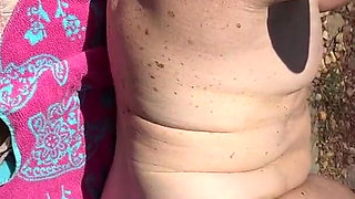 Fan Request Granny Naked in Sun Shows Dirty Rough Soles & Toes GILF 2