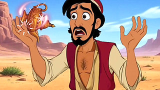 Genie Girl Jerk off Dick to Adaddin. Fairy Tale Story