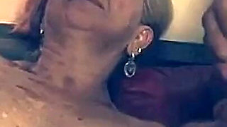Gangbang for an Older Slut Getting Cummed on Tits by Big Cocks