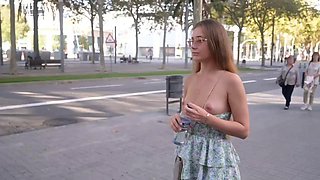 Braless Marys Flash Publicly