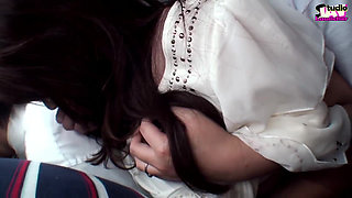 Crowded Bus Tension, Young Wife Stays Still as a Risky Moment Unfolds Beside Her Husband - Scene 2