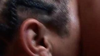 Sexy ebony teen Mahlia fucked by her stepbrother with a big cock