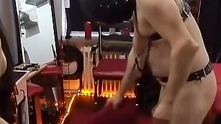 Dominant MILF Strap-on Pounds Gaping Submissive Asshole