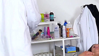 Breast Exam of Hairy Chubby stepmommy