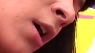 Brunette babe fucked outside