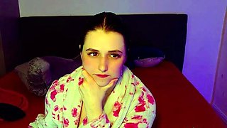 Natural huge tits and big ass very cute web teen