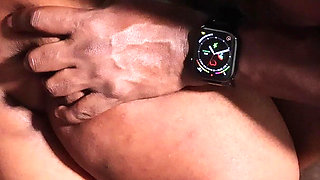 Ebony BBW Cumming on Huge Dick