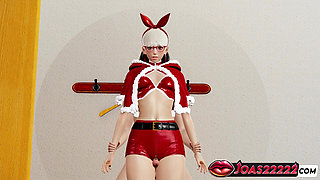 Elf Tomoki in Merry Xmas 3D Hentai with Pantyhose - Teasing Thighjob on Big Cock, Piledriver POV Fuck, and Lifting Missionary