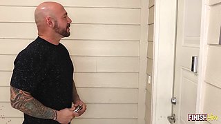 Watch Violet Voss Kneel & Straddle for Titfuck, Handjob, Blowjob & Licking Action