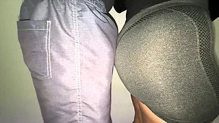 Big Ass Girl Grabs Stranger's Dick