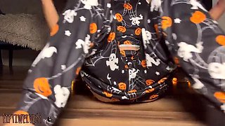 Amateur Brunette Fiftiweive69 Anal Fisting & Big Plug Gape at Home - Halloween Solo Masturbation