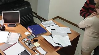 Wild encounter with a office woman