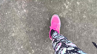 Washing My Sweaty Feet After Running