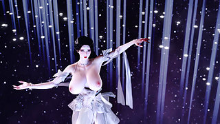 Ancient Style; Hanfu; Erotic Appeal; Jiggling Breasts; Bare Feet