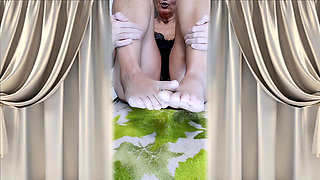 Hot Housewife Lukerya Flirts Passionately Online in the Kitchen