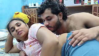Thigh kiss with steamy romance