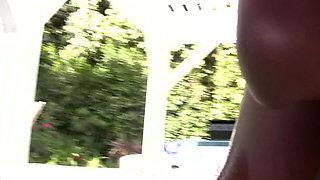 Big ass ebony sprayed on her round ass