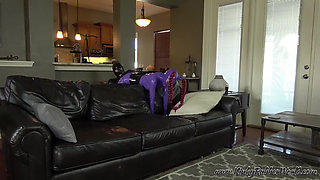 Laras Bent Over the Sofa