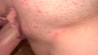 Cock Ring Rubbing Balks and Cock in Her Pussy While She Squirts