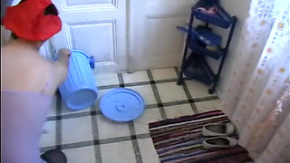 Crossdresser Slave Cleans Her Kitchen