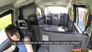 Female Fake Taxi - Double Dildo Hot Strap on Action