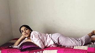 Hot Stepsister Shares My Bed - Full Hindi Sex Vlog with Anal & Tight Pussy