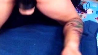 Sexy hottie Anetta Keys enjoys a solo toy masturbation