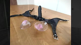 Ushirosugatanomiki Tastes Chastity Belt Dildo in Open Mouth Mask - Hard BDSM Punishment & Orgasm Control