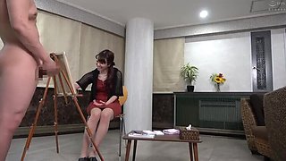 Hot Asian Art Student Ayano Kato Watches Masturbation in Class - HD Fetish Scene