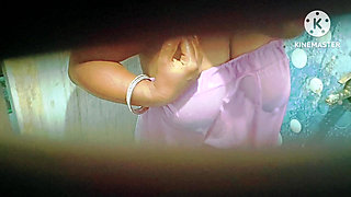 Huge Boobs Girl Bathing and Seducing Her Step Brother When She Came to Know He Is Peeking Her