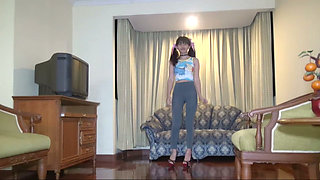 Exclusive Thai Amateur Mai Takes Big Cock in Ass Doggy, Missionary Anal Handcuffed.