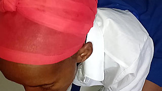 18 Year Old College Girl in Uniform Fucked Doggie by Old Man