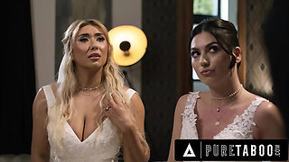 Desperate Lesbian Brides Cyber Doll & Megan Mistakes Submit To Homophobic Officiant - Big Tits Asian Handjob