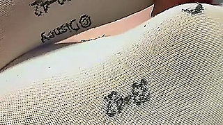 German Housewife Close up Footjob Cumshot Sexy Wrinkled Soles