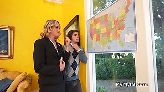 Brainstorming with a hard penis inside her