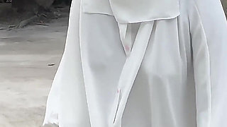 Girl in Burka Cum Walk and Public Pissing