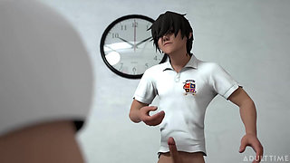 Hentai sex college episode 2 - big titty hentai milf begs for student's cum in front of the whole class!