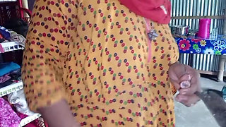 Horny Desi Aunty on Bed Legs Spread Wide, Full Energy Fucking (Bangla Audio)