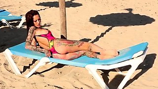 ThisIsGlamour Becky Holt On The Beach BTS LEWD