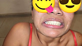 Brazilian Babe Guzzles Piss to Burp, Pisses on Her Feet and Licks Every Sticky Drop Dry in