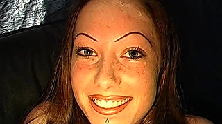 Wild Bukkake Orgy: Two Collared Sluts Get Faces Drenched in Cum!
