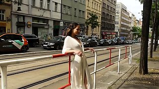 Brunette Amateur Sucking Dick Outdoors In Public