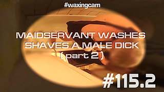 (part2) Maidservant Shaves a Male Dick