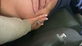 Fingering His Ass in Car