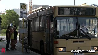 Berlin Public Bus Hump and Orgasms