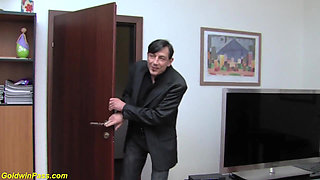 Skinny German milf rough doggystyle fucked