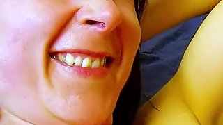 Skinny MILF Carla is seduced and fucked by neighbors at house party