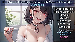 Chastity cage, erotic audio, cock teasing