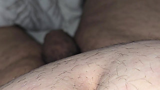 Step mom hand hold tight step son big dick in erection for her husband